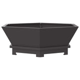 Fire Pit Black 75 x 75 x 28 cm Steel 858996