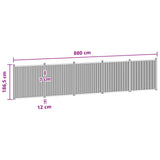 Fence Panel 5 pcs WPC and Aluminium Black 3429487