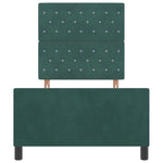 ZNTS Bed Frame Dark Green 90x200 cm Velvet 3344852