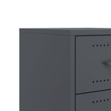 ZNTS Bedside Cabinets 2 pcs Anthracite 36x39x43.5 cm Steel 846631