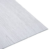 Self-adhesive Flooring Planks 5.11 m PVC White 146239