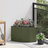 Corner Planter Olive green 45 x 45 x 35 cm Steel 883650