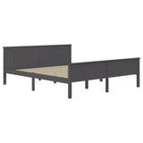 Bed Frame without Mattress Grey Solid Wood Pine 200x200 cm 322208