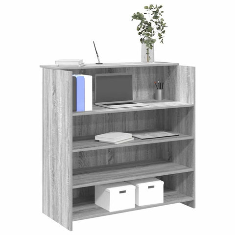 Reception Desk Grey Sonoma 100x50x103.5 cm Engineered Wood 3324165