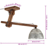 Ceiling Lamp 25 W Vintage Silver 105x30x65-108cm E27 371921