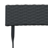 3 Piece Folding Bistro Set Black Poly Rattan 319989
