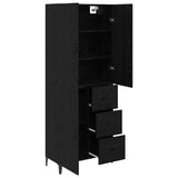 Highboard Black Oak 69.5 x 34 x 180 cm Engineered Wood 3416082