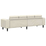 Living Room Couch Cream 250 x 77 x 76 cm 3335098