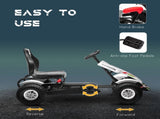 Children Pedal Go Kart, Kids Ride On Racer with Adjustable Seat, Inflatable Rubber Tyres, Handbrake, T3398P348353