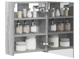 Bathroom Mirror Cabinet with Door Grey Sonoma 30 x 10.5 x 50 cm 889012