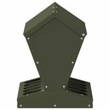 Chicken Feeder Olive Green 30 x 30 x 39 cm Cold-Rolled Steel 874682