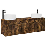 Bathroom Cabinet Set 3 pcs Smoked Oak 49 x 44.5 x 65.5 cm 3405782