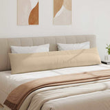 Sofa Pillows 2 pcs Cream 200 x 40 cm Fabric 42013901