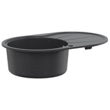 Kitchen Sink Single Basin Granite 77 x 49 x 20.5 cm Graphite 42053749