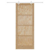 Sliding Door Manual Natural and white 93 x 232 cm 3333574