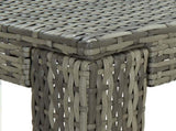 5 Piece Garden Bar Set with Cushions Poly Rattan Grey 3095408