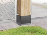 Post Bases Square 4 pcs Anthracite 141x141 mm Powder-coated Steel 42000034