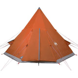 Camping Tent Tipi 4-Person Orange Waterproof 94382