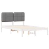 Bed Frame with Upholstered Headboard Light Grey 120 x 190 cm 877998