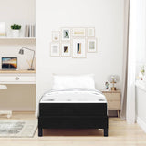 Box Spring Bed with Mattress Black 80 x 220 cm Fabric 3398769