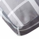 Pallet Cushions 3 pcs Grey Check Fabric 360958