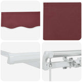Manual Retractable Awning Burgundy 500x300 cm 3215223