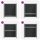 Garden Raised Bed Grey 75 x 30 x 22 cm WPC and Aluminium 42039086