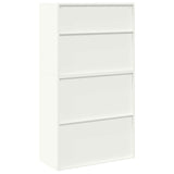 Storage Cabinet 2 pcs White 90 x 40 x 160 cm Steel Lockable 3438716