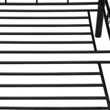 Daybed Frame without Mattress Black Metal 90x200cm 286135