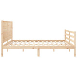 Bed Frame without Mattress 200x200 cm Solid Wood 3195046