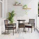 Garden Dining Set 3 pcs Brown Poly rattan 3334943