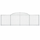Arched Gabion Baskets 4 pcs 300x30x80/100 cm Galvanised Iron 3146505