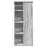 Bathroom Cabinet with Roll Holder Grey Sonoma 39x22x90 cm 858529