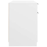 Desk with Side Cabinet White Engineered Wood 3115908