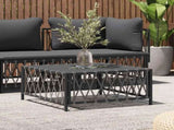 Garden Table Anthracite 70x70x34 cm Woven Fabric 364145