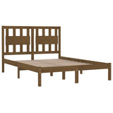 3103956 Bed Frame without Mattress Honey Brown Solid Wood 200x200 cm