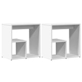 ZNTS Side Tables 2 pcs White 50x30x50 cm Engineered Wood 840556