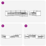 Outdoor Sofa Set 7 pcs Natural Solid Acacia Wood 3383047