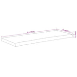 Table Top 90x40x2.5 cm Rectangular Solid Wood Acacia Live Edge 370251