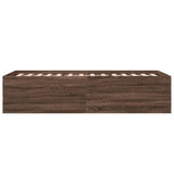 Bed Frame without Mattress Brown Oak 75x190 cm Small Single 3280985