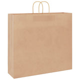 Paper Bags 250 pcs with Handles Brown 54x15x49 cm 4101598