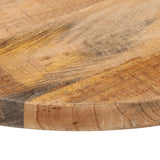 Table Top 50x3.8 cm Round Solid Wood Rough Mango 370005
