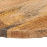 ZNTS Table Top Ø 50x2.5 cm Round Solid Wood Rough Mango 370004