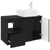 Bathroom Furniture Set 2 pcs Black Engineered Wood 3404065