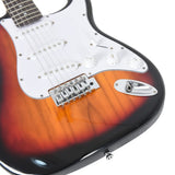Electric Guitar for Beginner with Bag Brown and White 4/4 39" 70192