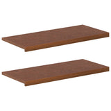 Window Sills 2 pcs Dark Brown 90 x 40 x 2 cm Solid Oak Wood 42050042