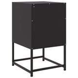 Bedside Cabinets 2 pcs Black 36x39x60.5 cm Steel 846555