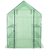 ZNTS Walk-in Greenhouse with 12 Shelves Steel 143x214x196 cm 46913