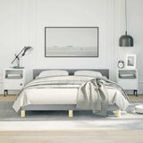 Bed Frame without Mattress Light Grey Full Fabric 347453