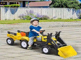 Kids Pedal Go Kart Excavator-Yellow T3398P422351